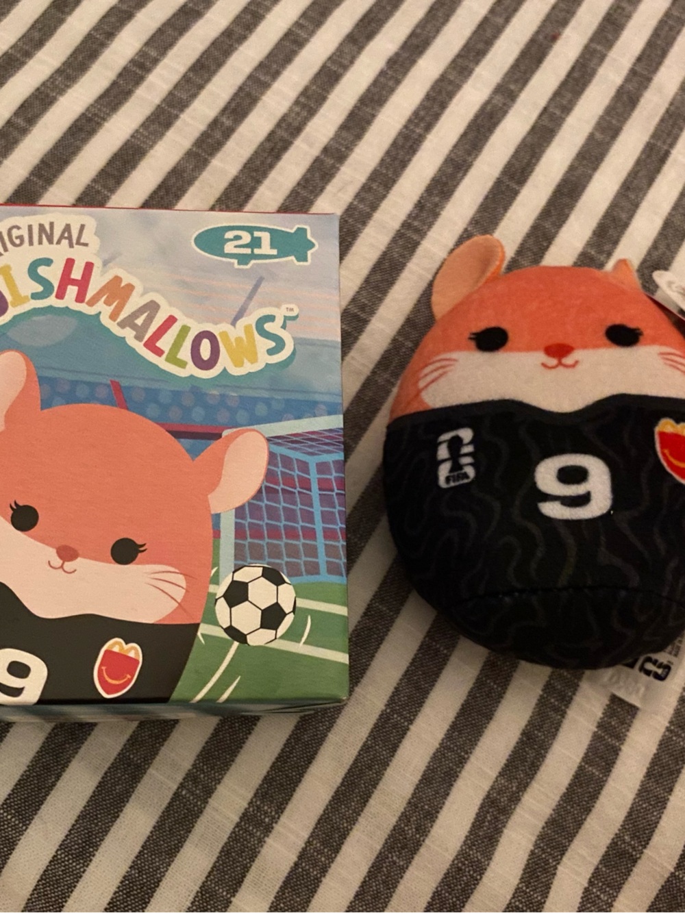 Squishmallows Orange & Black Soccer Plush - Number 9 Erica